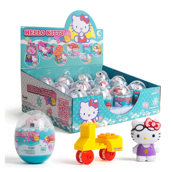 1 Quả trứng lego xếp hình Hello Kitty – Hồng