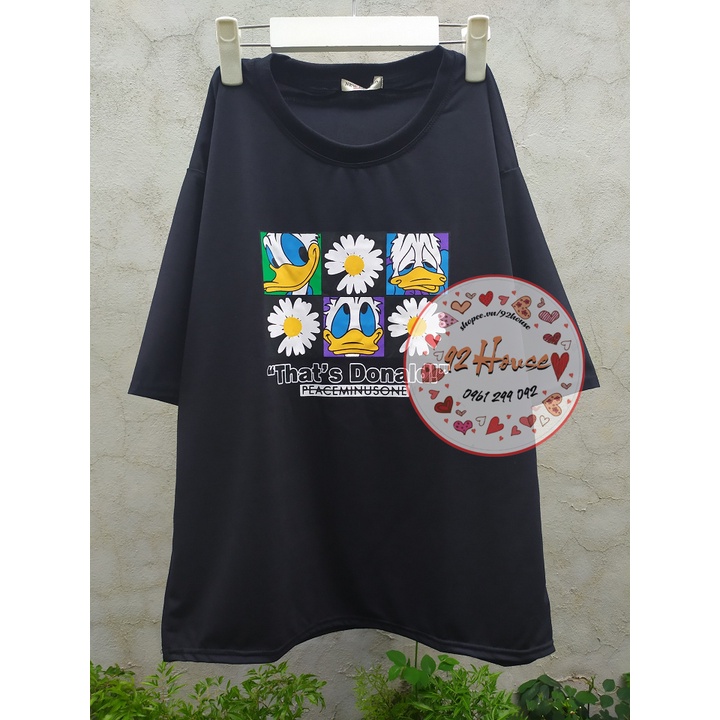 Áo thun tay lỡ form rộng unisex vịt hoa cúc / Áo phông tay lỡ Ulzzang