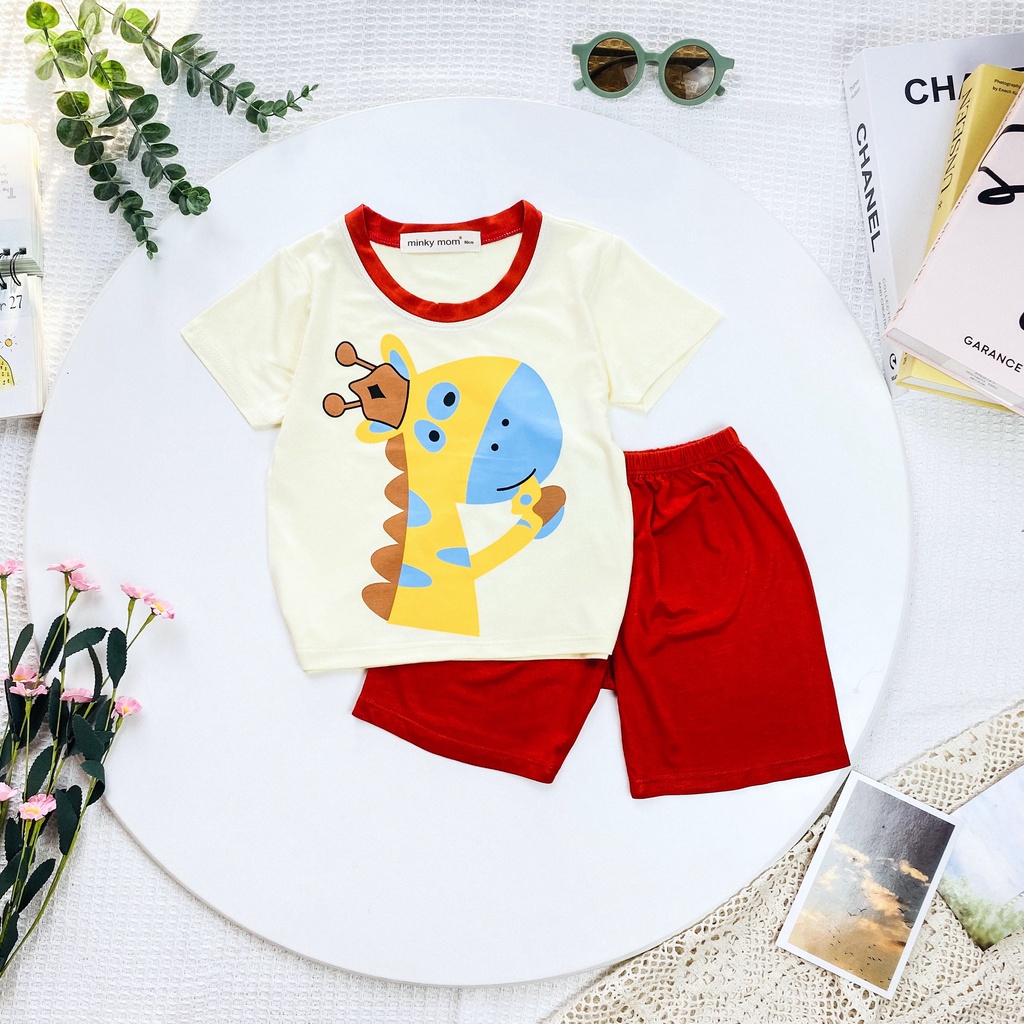 Đồ bộ MINKY MOM size đại cho bé trai bé gái cộc tay thun lạnh, bộ quần áo trẻ em monky mặc nhà cho bé 1 2 3 4 5 6 7 tuổi