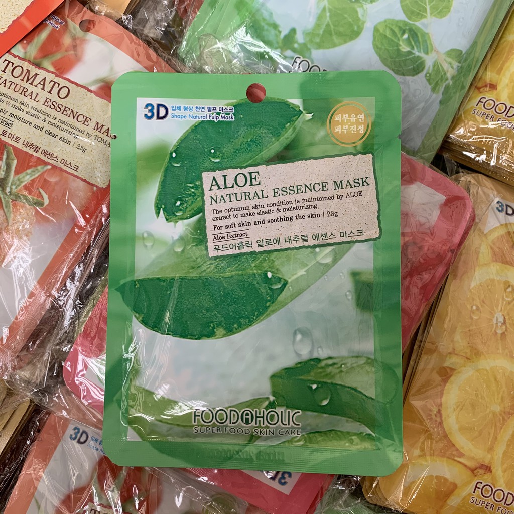 Mặt nạ giấy 3D Foodaholic Mask, mặt nạ Hàn Quốc giúp cấp ẩm, làm mát da, dưỡng da trắng sáng, mịn màng, lẻ 01 mask | BigBuy360 - bigbuy360.vn