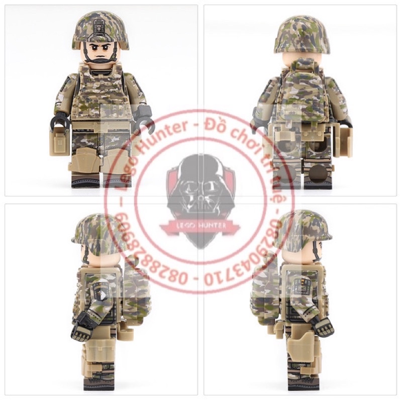 Army combo 5 minifigures mô hình lắp ráp lính biệt kích nhảy dù Mỹ Us military
