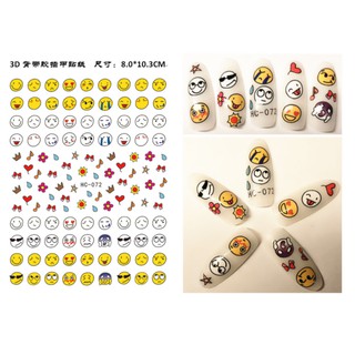 Sticker dán móng tay hoạ tiết hình mặt cười