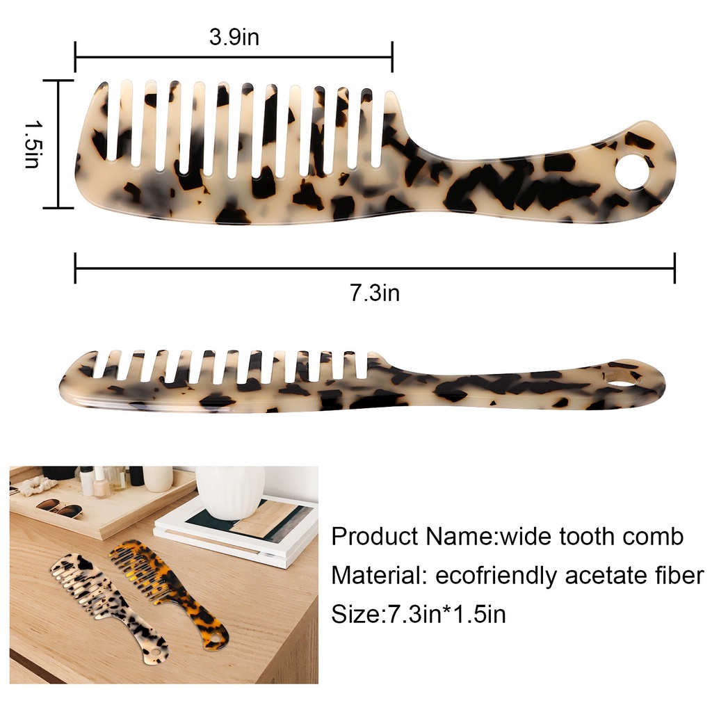 (Hàng Mới Về) Lược Chải Tóc Răng Thưa Chống Tĩnh Điện Chuyên Dụng Cho Nam Nữ