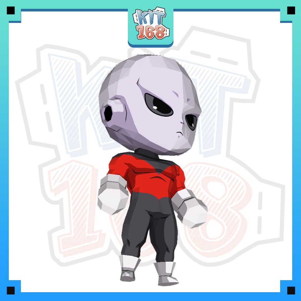 Mô hình giấy Anime Game Chibi Jiren - Dragon Ball