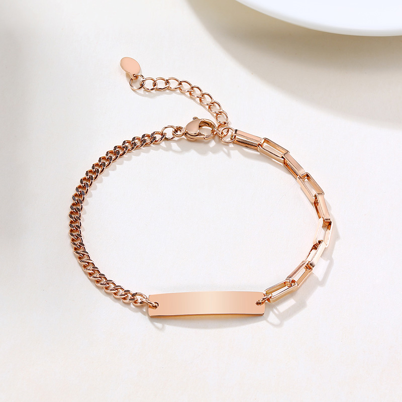 Vnox Vòng Tay Thép Không Gỉ Khắc Tên Ngày Tháng