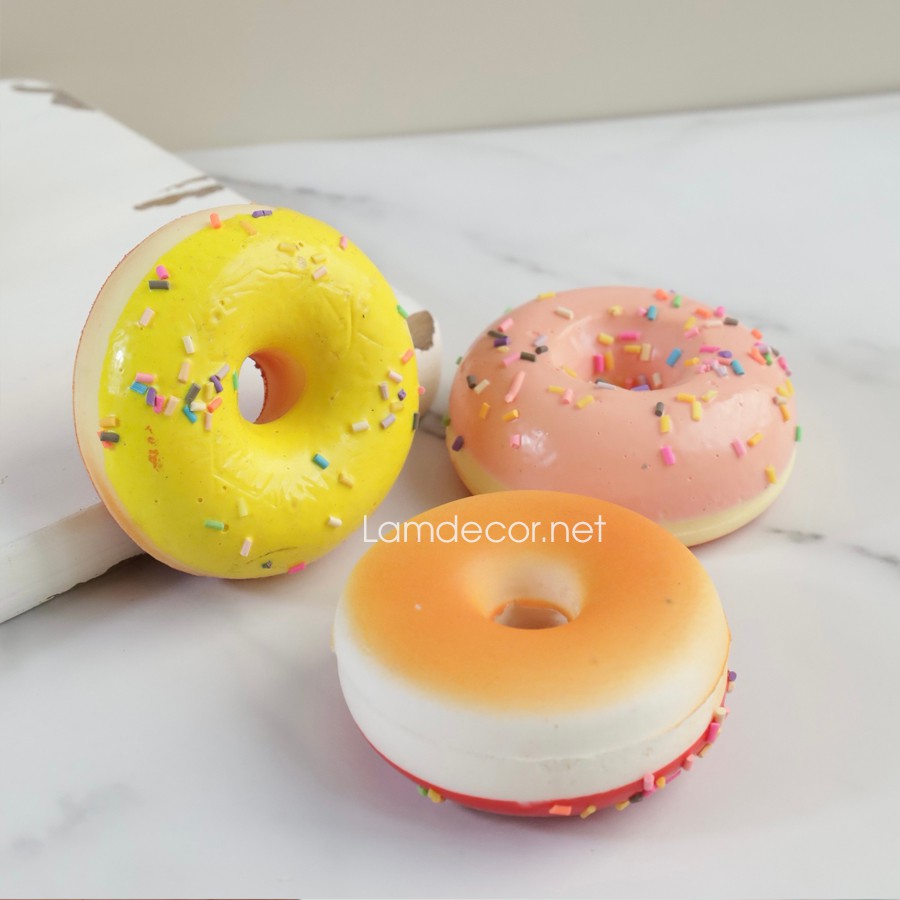 Mô Hình Bánh Donut Giả Trang Trí Siêu Xinh