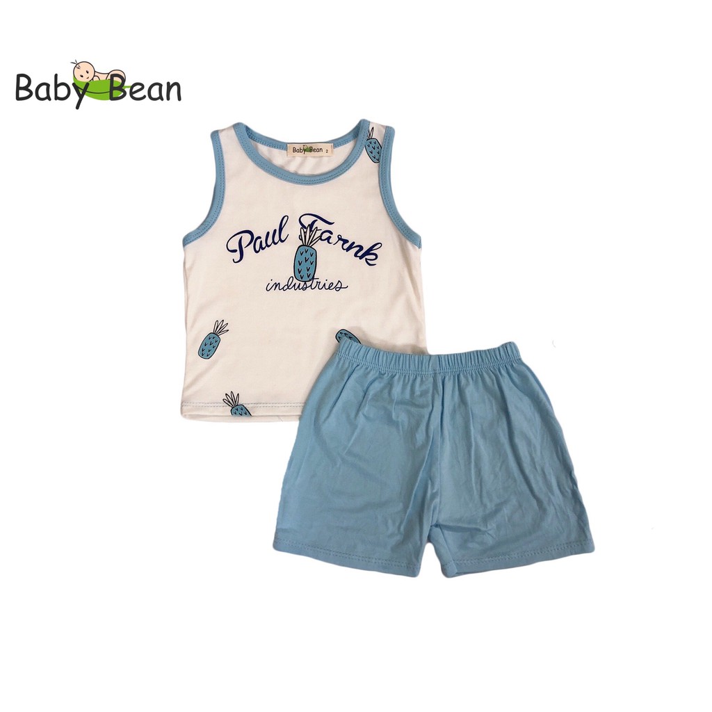 [Mã FARSBR242 giảm 15% đơn 99K] Đồ Bộ Thun Lạnh Sát Nách hình Quả Dứa Bé Sơ Sinh Trai BabyBean (7kg-12kg)