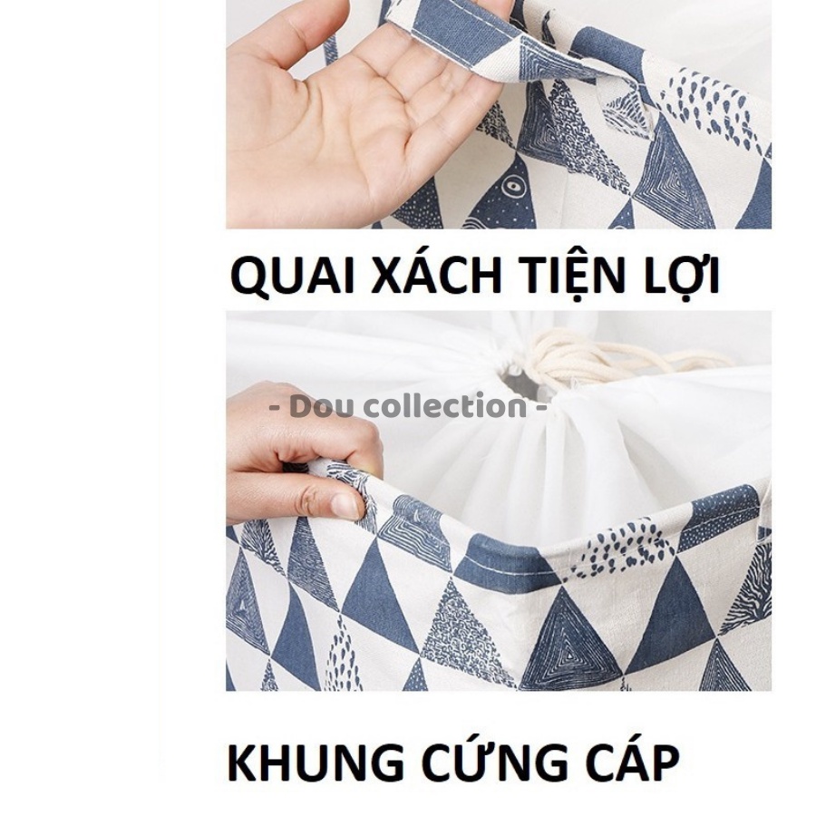 [Nowship2h] Giỏ Vải Đựng Quần Áo Đồ Mỹ Phẩm Đồ Chơi Gia Dụng  Đồ Đa Năng Tiện Ích Chống Nước Có Thể Xếp Gọn - Mã GD001