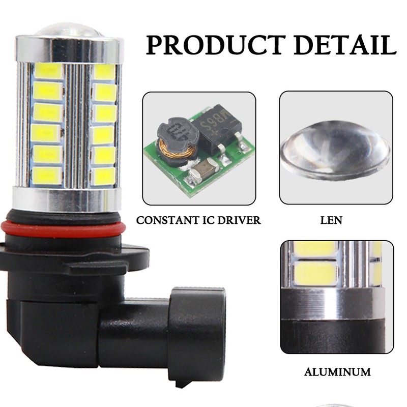 Bộ 2 Đèn Led 33 Bóng P13W Psx26W 5630 33smd 5000k Cho Xe Hơi