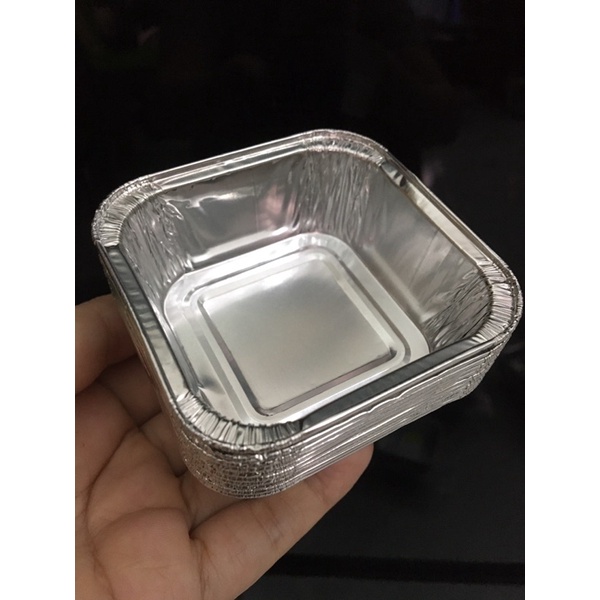 Set 10 Khay giấy bạc hình Vuông cao cấp