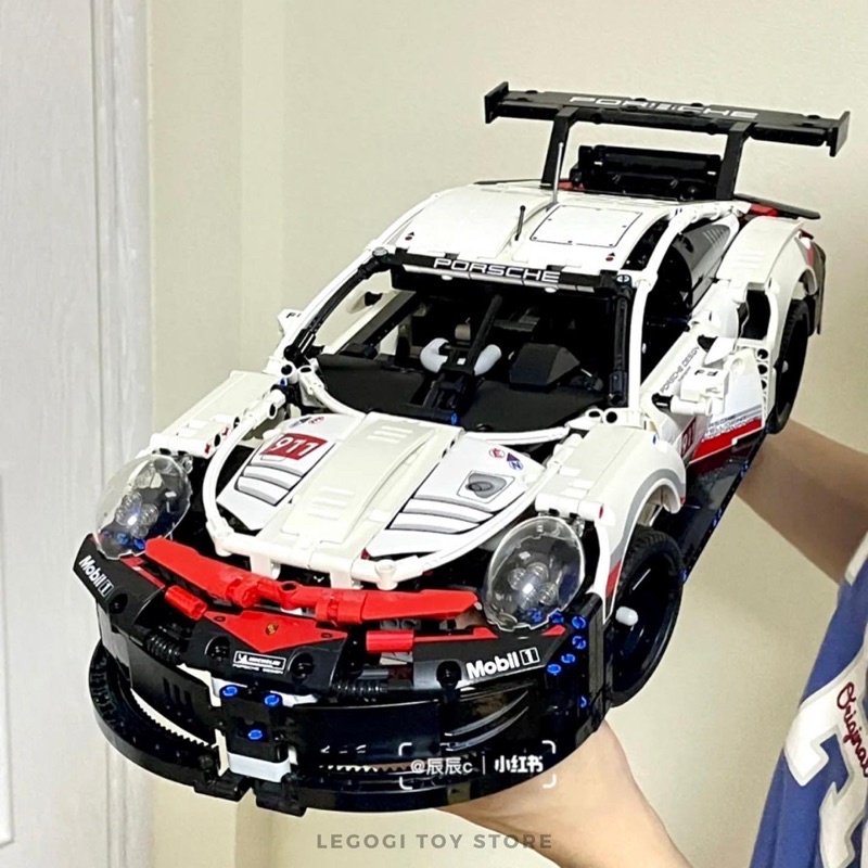 Đồ chơi lắp ráp Legogi XE PORSCHE 911 RSR  mô hình lắp ghép trưng bày trang trí phòng quà tặng bạn trai
