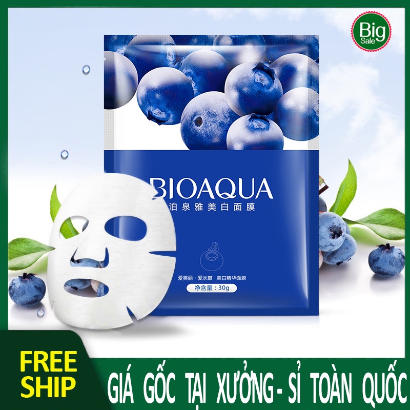 Mặt Nạ Việt Quất Bioaqua  dưỡng ẩm làm mềm trắng sáng da hiệu quả, mặt nạ nội địa Trung chính hãng BIGSALEMART A88