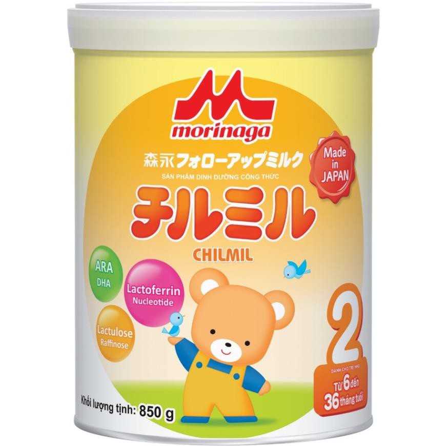 Sữa Morinaga số 2 Chilmil 850g thêm dưỡng chất mới