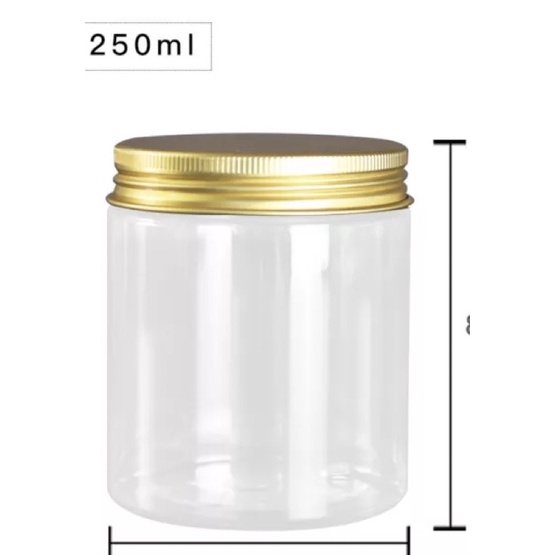 HỦ NHỰA NẮP VÀNG / BẠC ( Đủ kích cỡ) - Hủ Pet Trong suốt nắp nhôm thiếc 50g/ 100g/ 200g/ 250g/ 300g/ 500g/ 750g/ 1kg