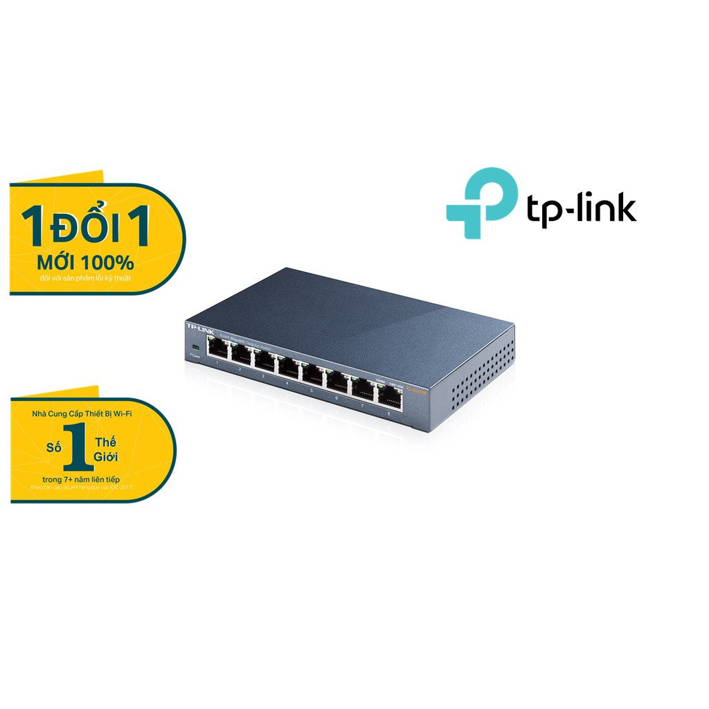 TP-Link Bộ chia tín hiệu internet 8 cổng 10/100/1000Mbps - TL-SG108