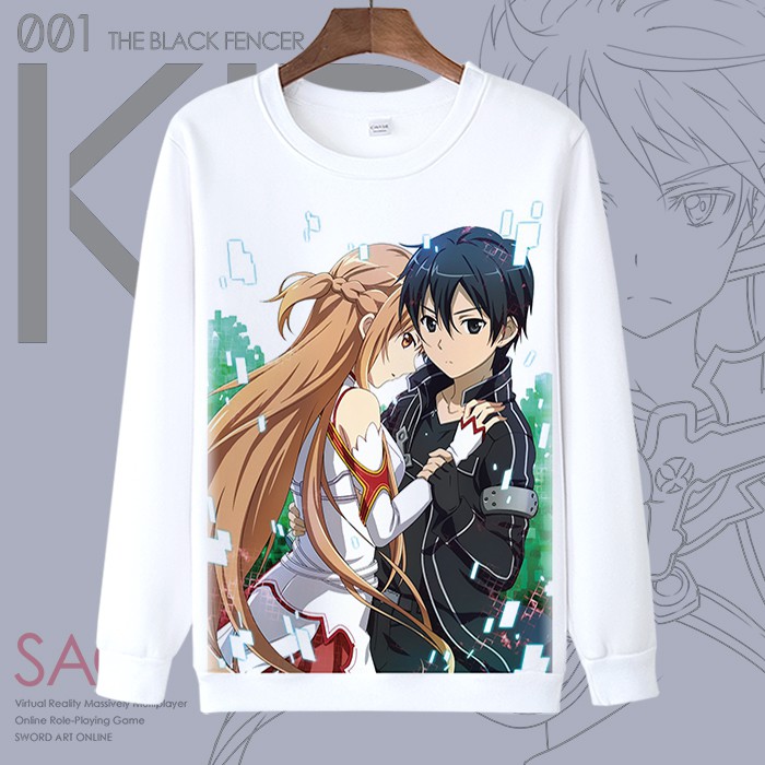 Áo Khoác Sweater In Hoạt Hình Sword Art Online Dễ Thương Cho Các Cặp Đôi