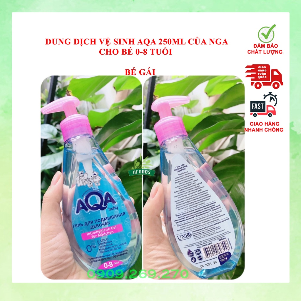 Dung dịch vệ sinh kháng khuẩn cho bé AQUA Nga