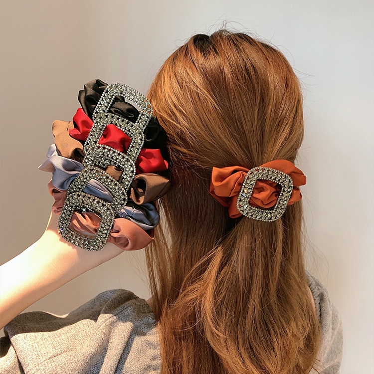 Dây Buộc Tóc Cao Su Lụa Cỡ Lớn Thiết Kế Tinh Tế Sang Trọng Cho Nữ