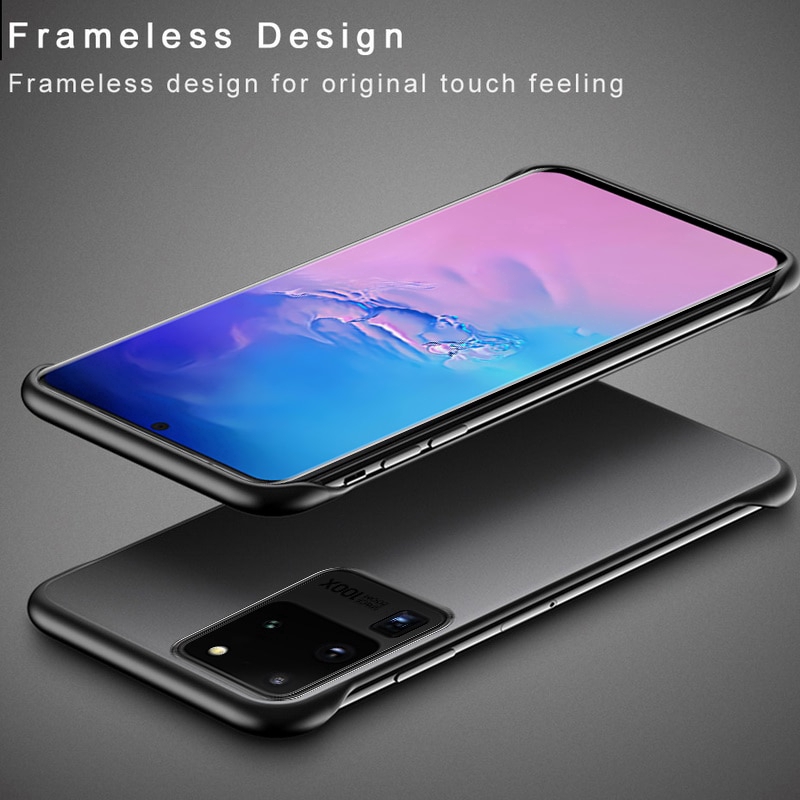 Ốp điện thoại PC cứng trong mờ không có viền cho Samsung Galaxy A51 A71 S20 S10 Plus Note 10 Lite S20 Ultra S10e