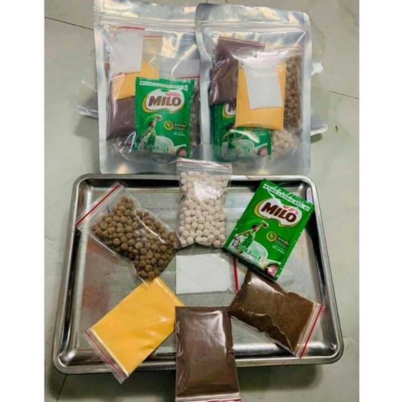 Set Milo Dầm Trân Châu Pudding Siêu Ngon