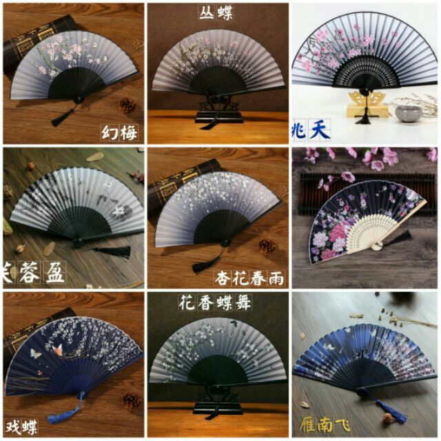 [Hàng có sẵn]Quạt xếp coslay cổ trang Trung Quốc sang trọng giá rẻ.