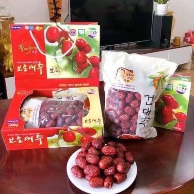 Táo đỏ sấy khô Hàn Quốc cao cấp loại 1 - HỘP 1 KÝ
