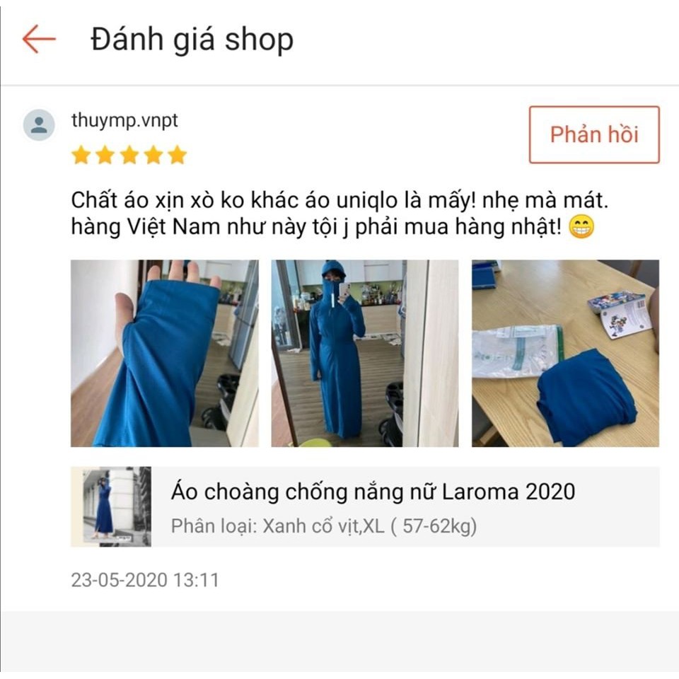 Áo choàng chống nắng Laroma 2021