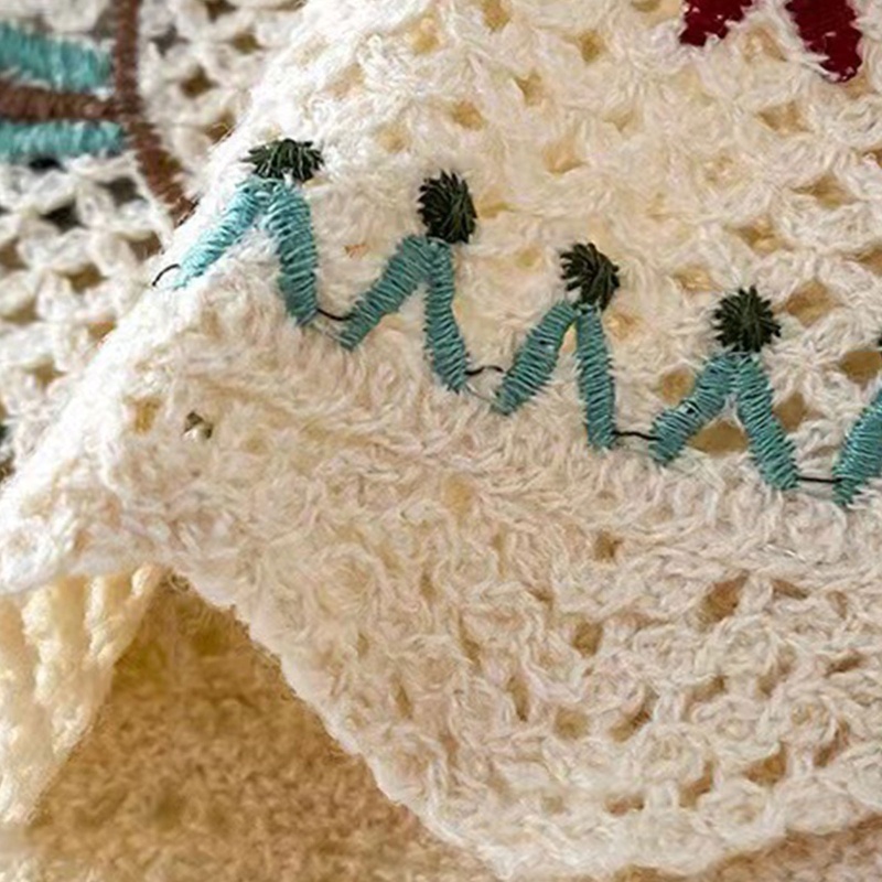 Áo Khoác Cardigan Dệt Kim Tay Dài Có Nút Cài In Hình Hoa Dành Cho Nữ