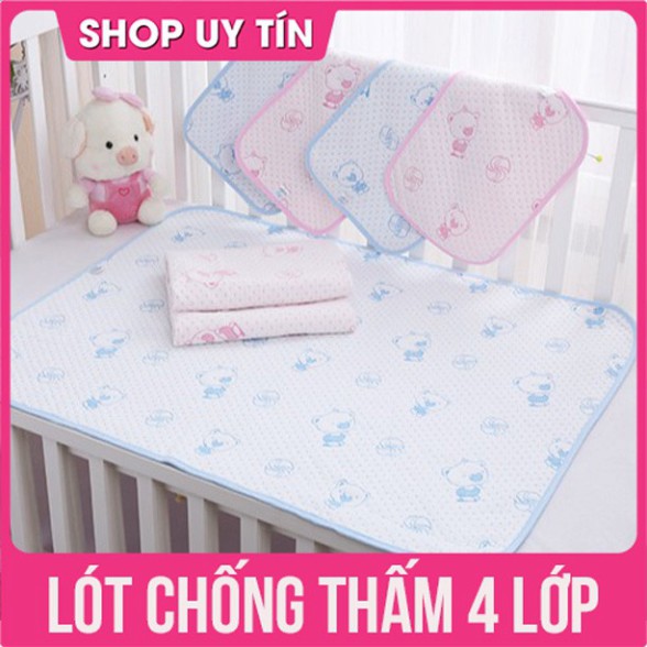 Tấm lót chống thấm cho bé 4 lớp mềm mại 50cm x 70cm