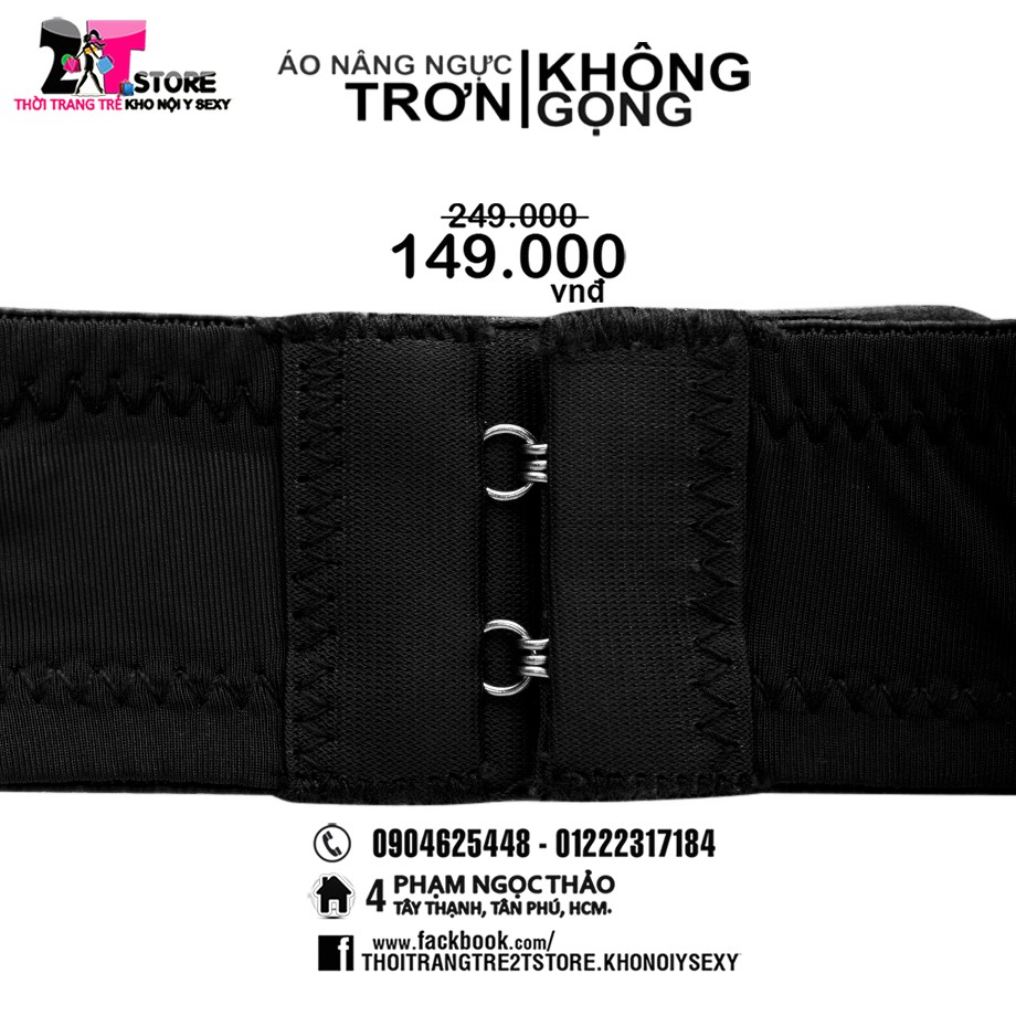 Áo Nâng Ngực Cotton Không Gọng Trơn (Đen)