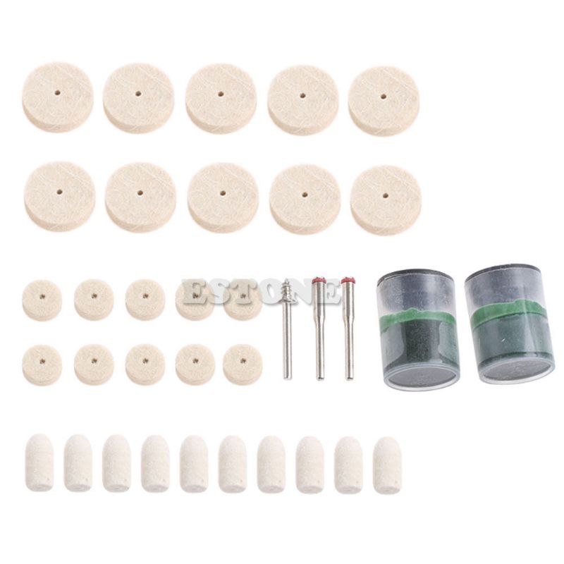 Bộ dụng cụ đánh bóng vải nỉ 35 chi tiết chuyên nghiệp