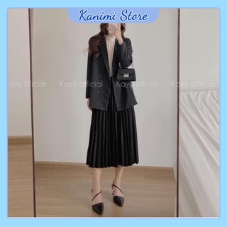 Chân váy xếp ly dáng dài Kanimi siêu rẻ