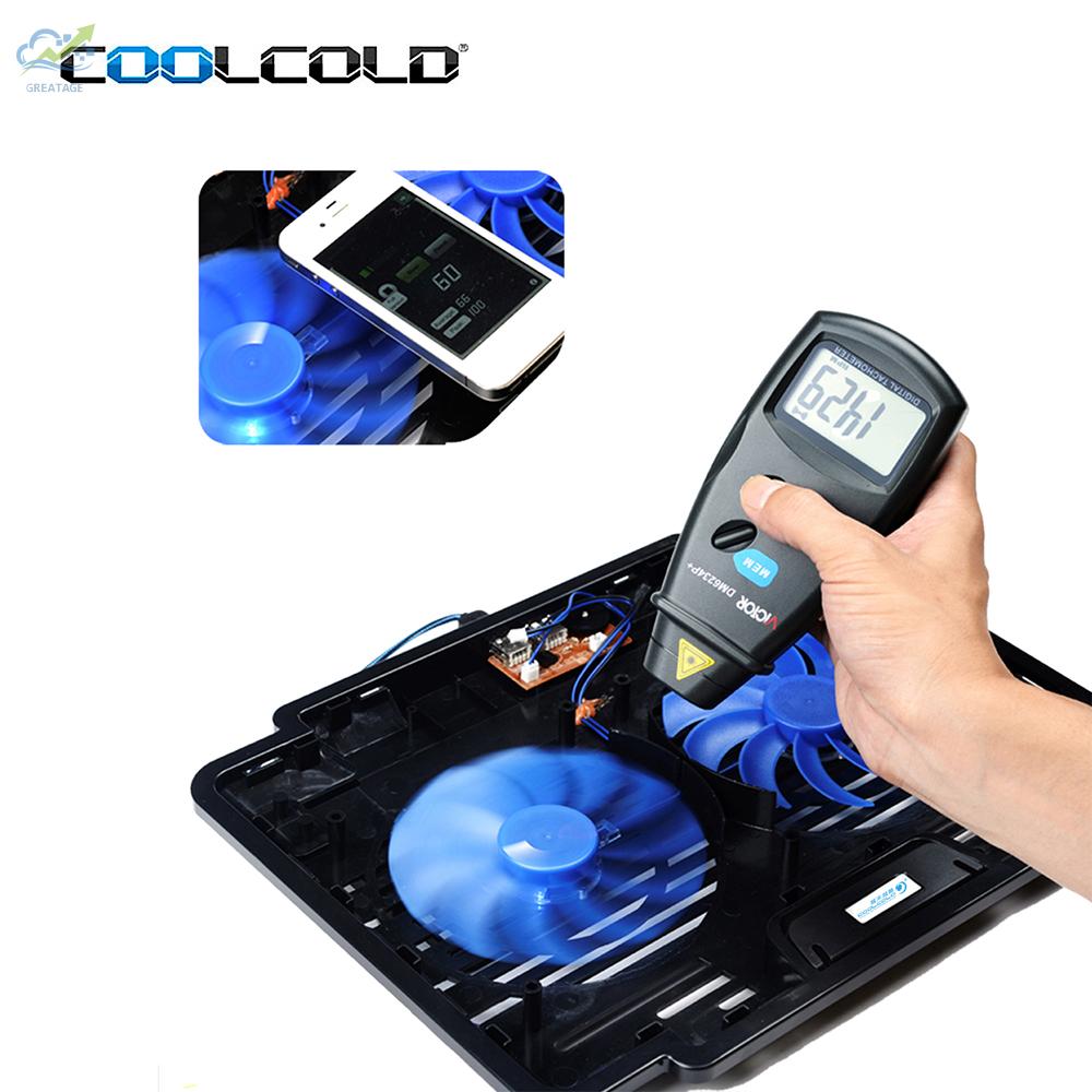 Quạt Tản Nhiệt Laptop Coolcold K24 Siêu Mỏng Cổng Usb 2 Quạt Tản Nhiệt