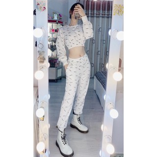 set thể thao áo croptop
