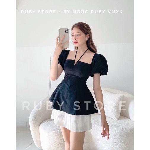 Sét áo peplum tay phòng kèm chân váy bigsize Kim Ngân  50 đến 100kg