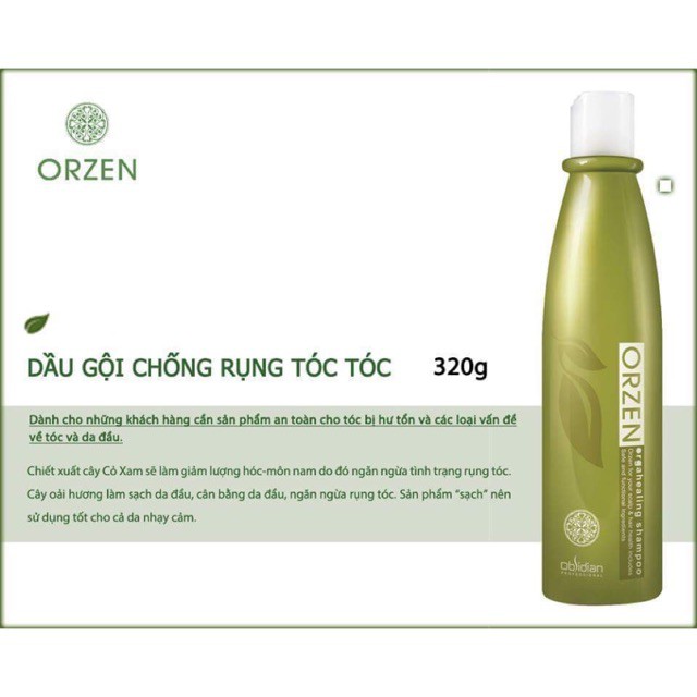 Dầu gội chống rụng tóc Orzen Orgahealing Shampoo 320ml, hàng chính hãng Hàn Quốc