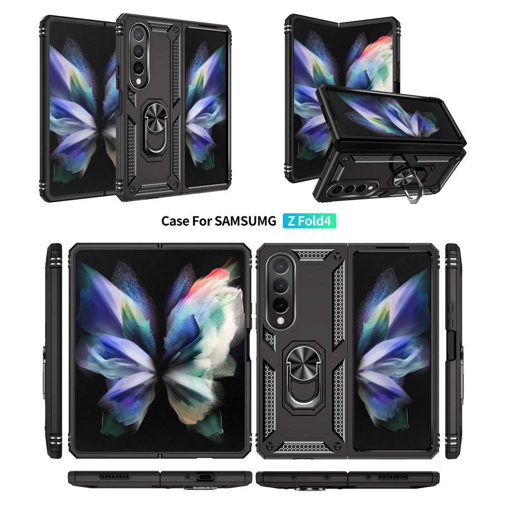 Ốp Điện Thoại Cứng Chống Sốc Có Vòng Đỡ Nam Châm Gấp 4 Cho Samsung Galaxy Z Fold 4 5G 2022