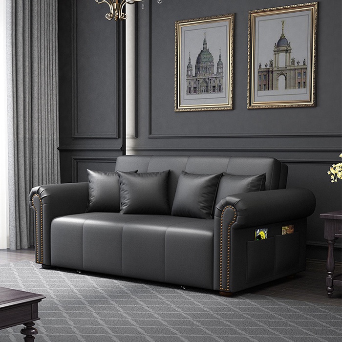 XẢ - Ghế Sofa giường gấp gọn ĐỆM BỌT BIỂN da Pu rộng 1m3, GIƯỜNG SOFA DA