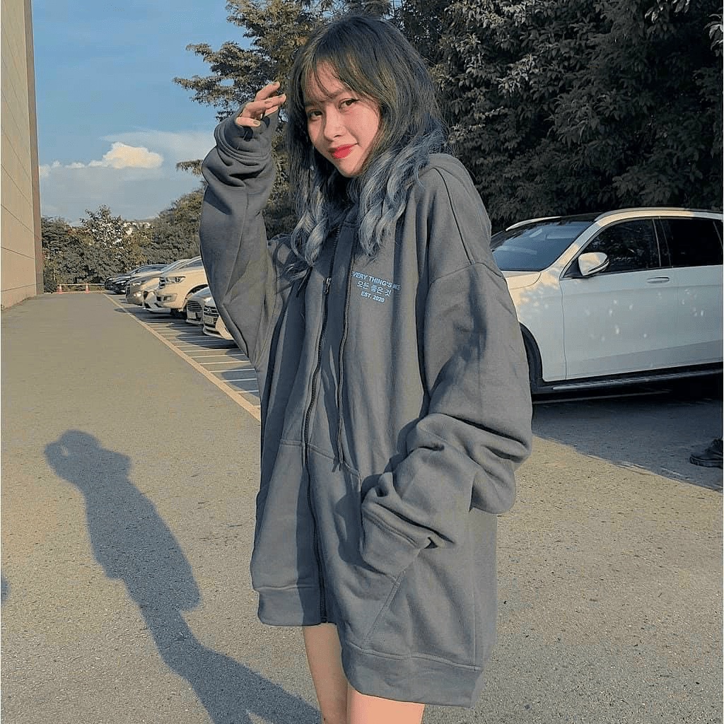 Áo Khoác Nỉ Mặt Cười - Áo Khoác Chống Nắng Nam Nữ Dây Kéo Nỉ Nón 2 Lớp Form Rộng Every Things Nice Thời Trang HHP Fashio