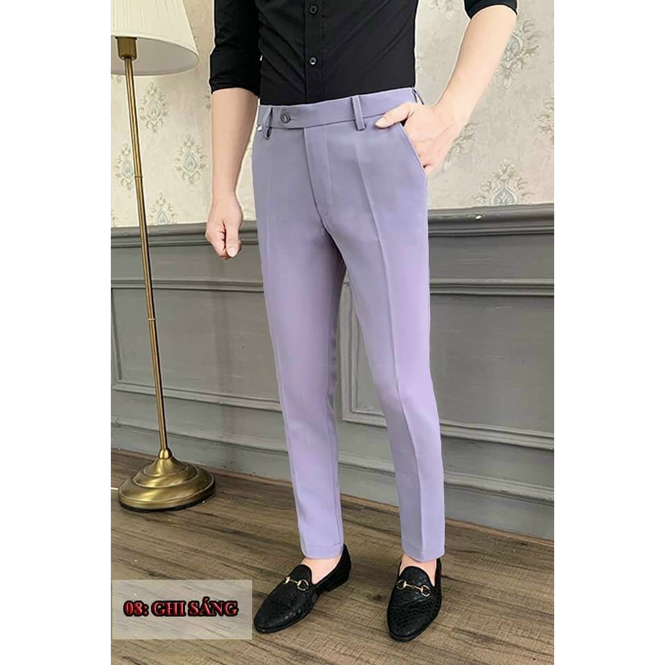 Quần Âu Nam Quần Tây Suông Ống Đứng Công Sở Phom Chuẩn Tôn Dáng Chất Vải Đẹp Co Dãn