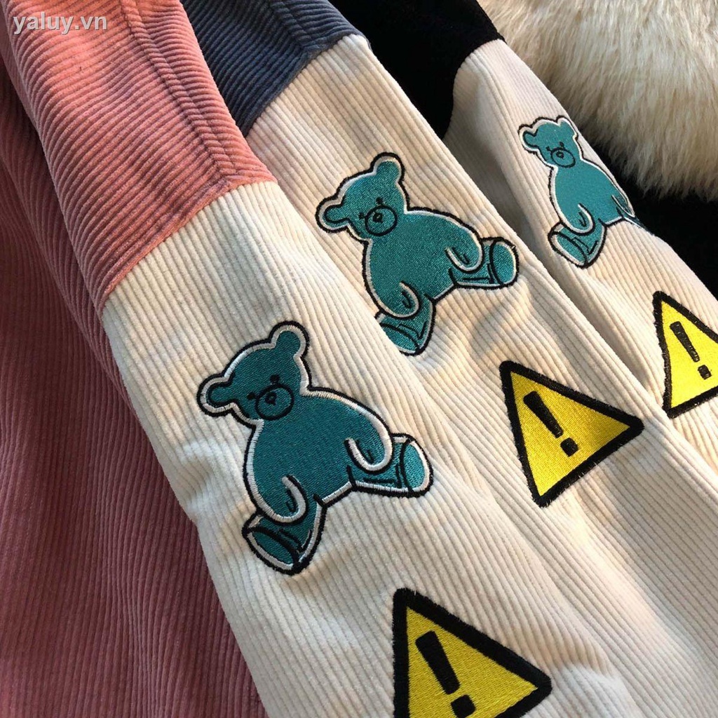 Áo khoác bóng chày giả hai lớp dáng rộng thời trang mùa thu Âu Mỹ trẻ trung cho nữ #24