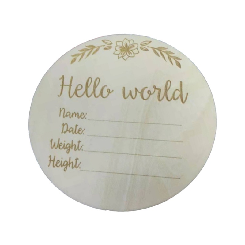 Thẻ gỗ ghi hàng tháng phát triển dùng làm đạo cụ chụp ảnh cho bé sơ sinh