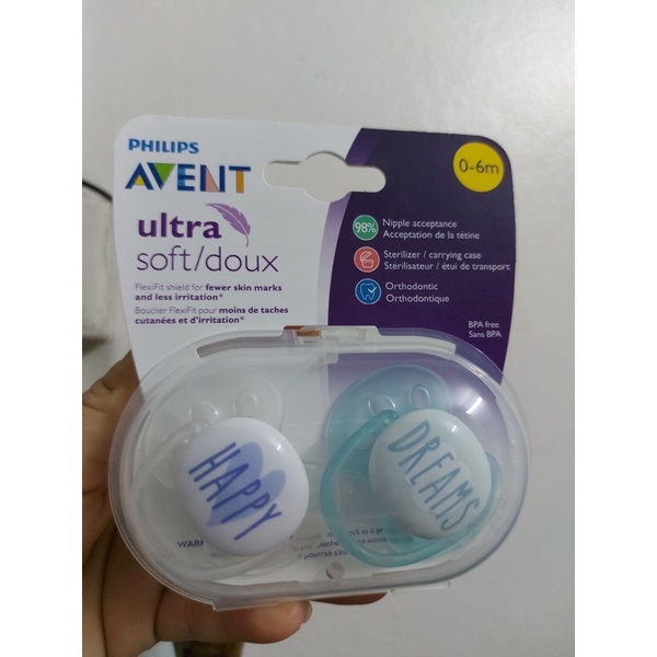 💥 Ti giả Avent Ultra Air, Ultra Soft chỉnh nha đầu dẹt chính hãng