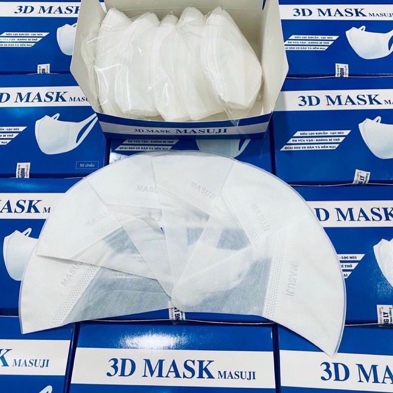 Khẩu Trang 3D MASK Chính Hãng Masuji, Monji, Xuân Lai (XL),Uni, Duy Khánh Loại Đẹp Vải Kháng Khuẩn[Hộp 50