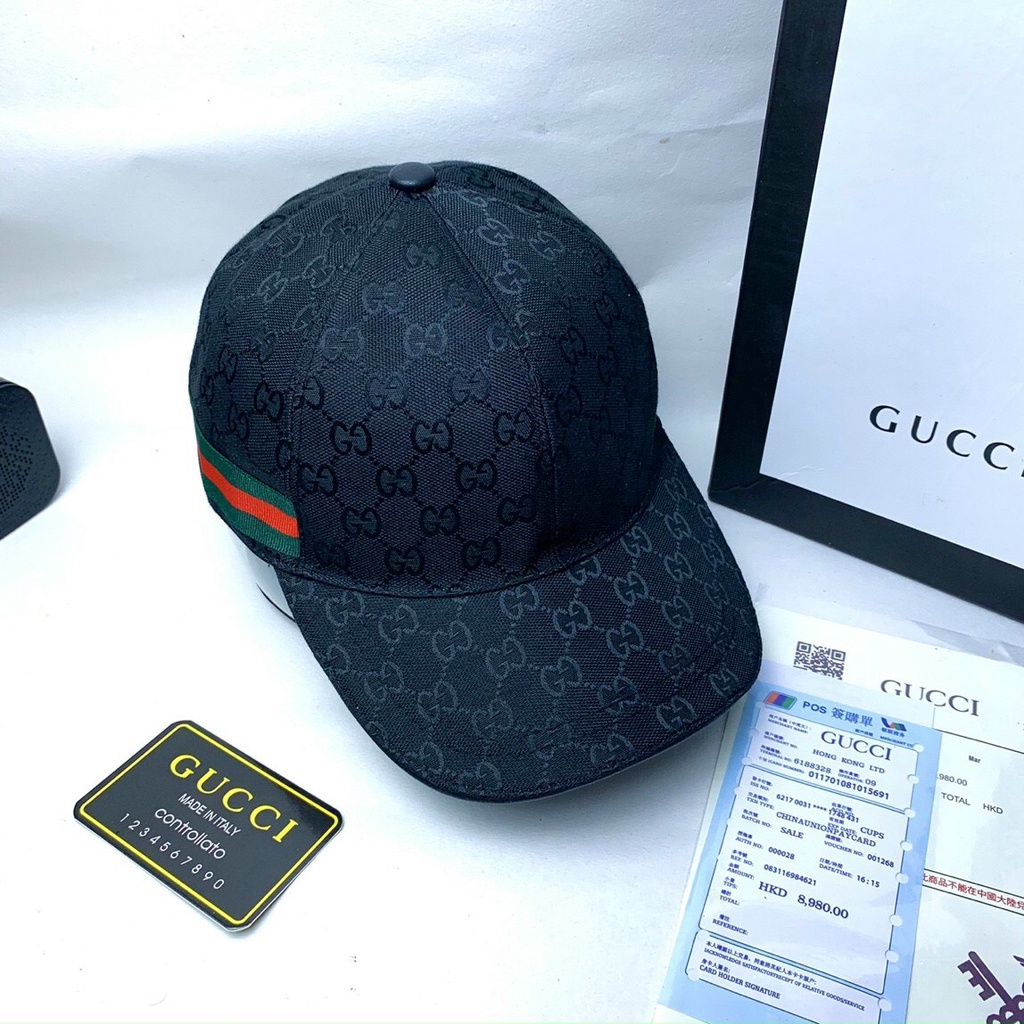 (Full Hộp) Nón Kết Gucci Nam Chất Liệu Kaki Cao Cấp, Lên Phom Chuẩn,Đầy Đủ Hộp Và Bill