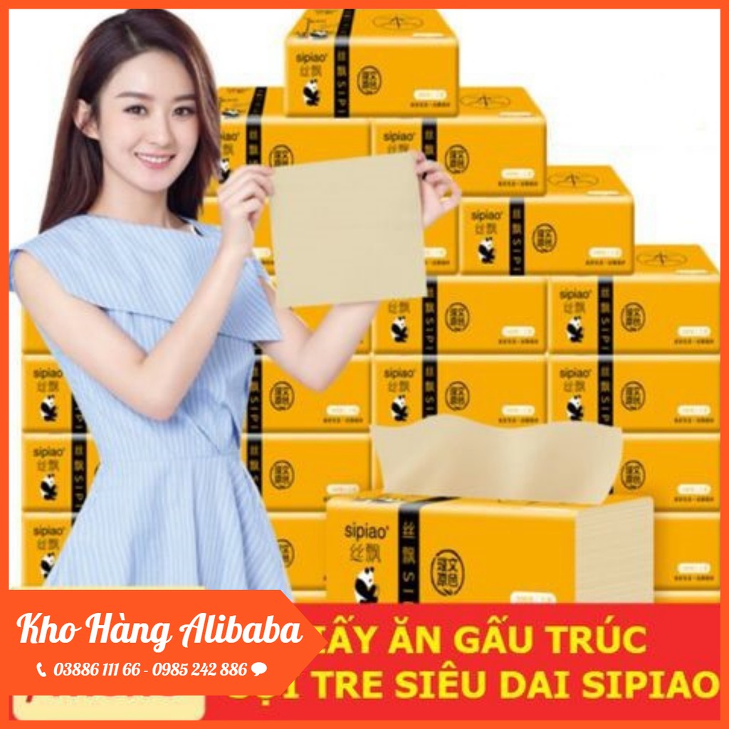 [Mã 267FMCGSALE giảm 8% đơn 500K] 30 Bịch Giấy Ăn Gấu Trúc SIPAO [1 Thùng 30 Bịch/ 300 Tờ]