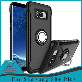 Ốp lưng Samsung S8+ / S8 Plus chống sốc carbon kèm Ring hít ôtô