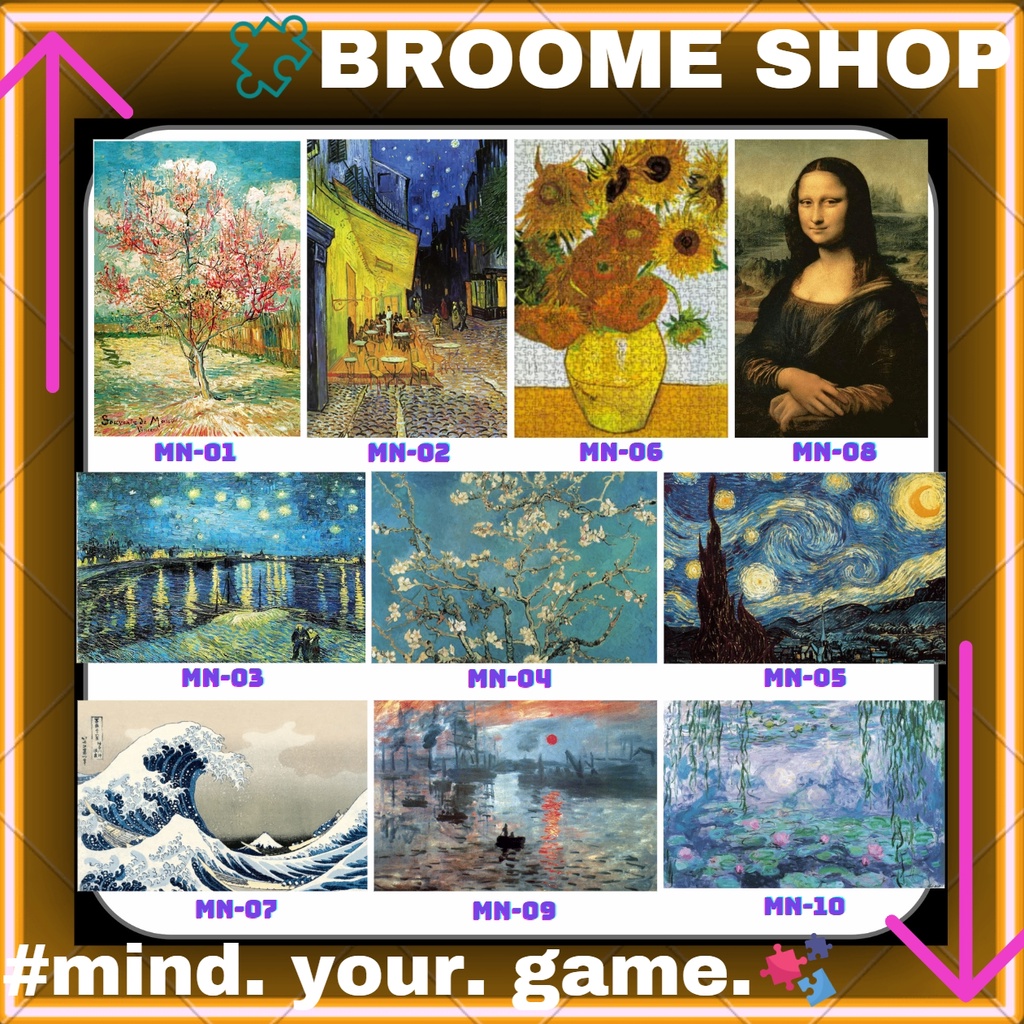 Mini Puzzle Van Gogh 150pcs Bộ tranh xếp hình 150 miếng tranh xếp hình mini 150 mảnh Trang trí bàn học bàn làm việc