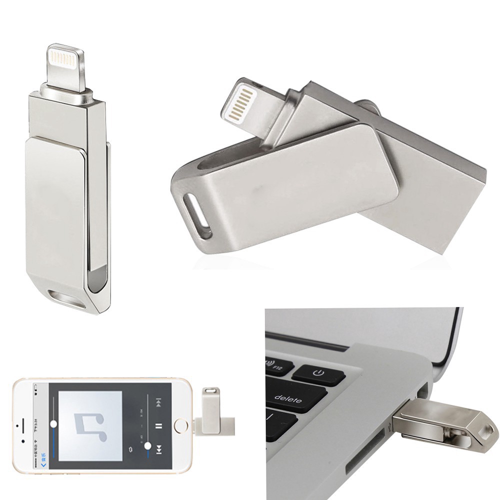 Ổ đĩa Flash USB iPhone 128GB Otg Pendrive cho iOS iPhone iPad / PC U Disk Lightning OTG USB Kapasita