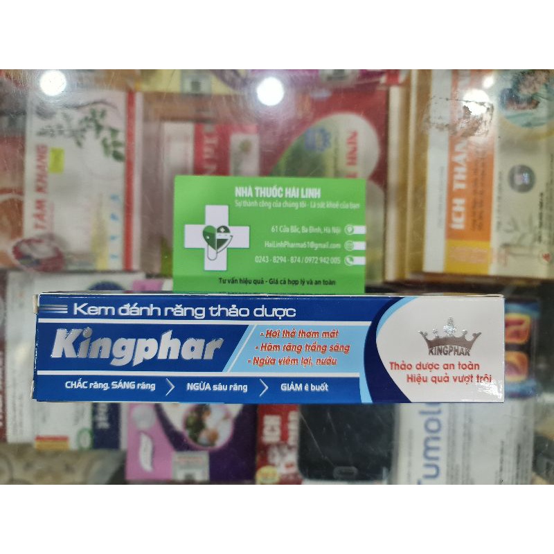 [CHÍNH HÃNG] KEM ĐÁNH RĂNG THẢO DƯỢC KINGPHAR - Tupe 100g